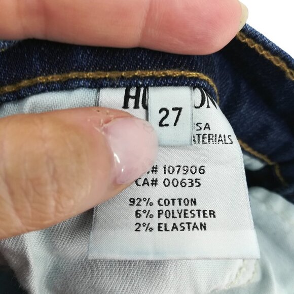 Hudson Krista Super Skinny Ankle Jeans Size 27 Distressed Destroyed New Stretch - Picture 11 of 12